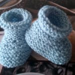 BABYSCHUHE GESTRICKT IN HIMMELBLAU KAUFEN