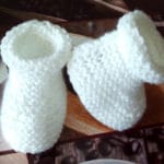 BABYSCHUHE GESTRICKT IN WEISS KAUFEN