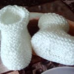 BABYSCHUHE GESTRICKT IN WEISS KAUFEN